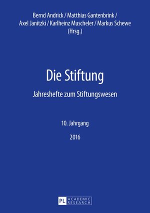 Buchcover Die Stiftung  | EAN 9783631717417 | ISBN 3-631-71741-5 | ISBN 978-3-631-71741-7