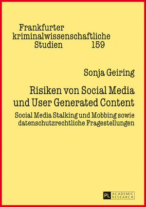Buchcover Risiken von Social Media und User Generated Content | Sonja Geiring | EAN 9783631722244 | ISBN 3-631-72224-9 | ISBN 978-3-631-72224-4
