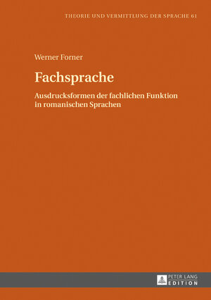 Buchcover Fachsprache | Werner Forner | EAN 9783631733226 | ISBN 3-631-73322-4 | ISBN 978-3-631-73322-6