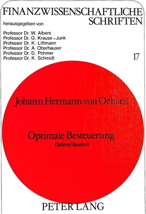 Buchcover Optimale Besteuerung  | EAN 9783631751701 | ISBN 3-631-75170-2 | ISBN 978-3-631-75170-1