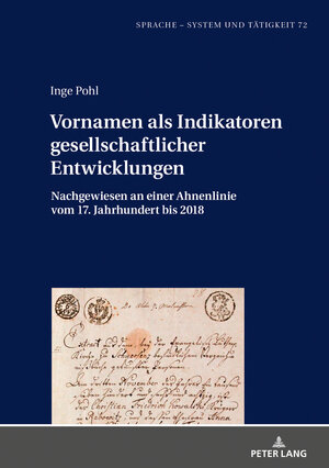 Buchcover Vornamen als Indikatoren gesellschaftlicher Entwicklungen | Inge Pohl | EAN 9783631777145 | ISBN 3-631-77714-0 | ISBN 978-3-631-77714-5