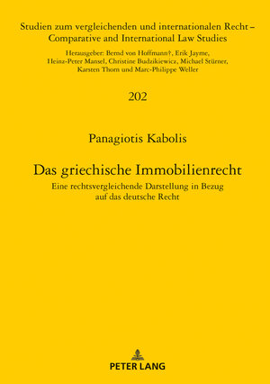 Buchcover Das griechische Immobilienrecht | Panagiotis Kabolis | EAN 9783631794708 | ISBN 3-631-79470-3 | ISBN 978-3-631-79470-8