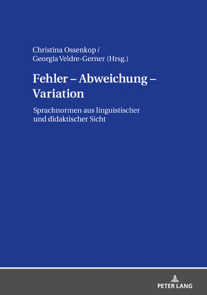 Buchcover Fehler – Abweichung – Variation  | EAN 9783631818190 | ISBN 3-631-81819-X | ISBN 978-3-631-81819-0