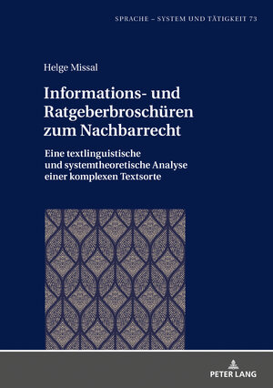 Buchcover Informations- und Ratgeberbroschüren zum Nachbarrecht | Helge Missal | EAN 9783631850497 | ISBN 3-631-85049-2 | ISBN 978-3-631-85049-7