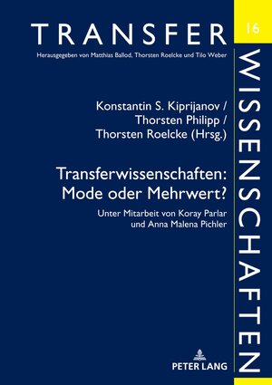 Buchcover Transferwissenschaften: Mode oder Mehrwert?  | EAN 9783631883860 | ISBN 3-631-88386-2 | ISBN 978-3-631-88386-0
