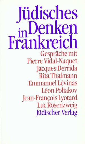 Buchcover Jüdisches Denken in Frankreich  | EAN 9783633540907 | ISBN 3-633-54090-3 | ISBN 978-3-633-54090-7