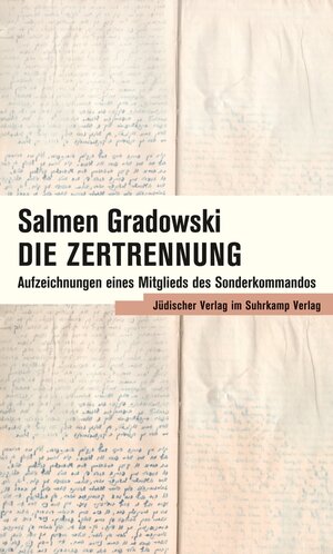 Buchcover Die Zertrennung | Salmen Gradowski | EAN 9783633752249 | ISBN 3-633-75224-2 | ISBN 978-3-633-75224-9