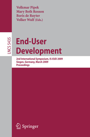 Buchcover End-User Development | EAN 9783642004278 | ISBN 3-642-00427-X | ISBN 978-3-642-00427-8