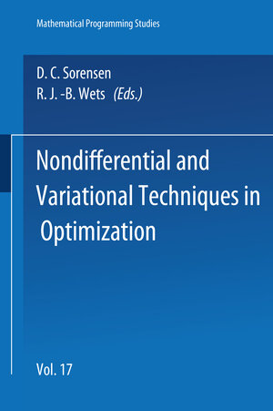 Buchcover Nondifferential and Variational Techniques in Optimization | EAN 9783642008153 | ISBN 3-642-00815-1 | ISBN 978-3-642-00815-3