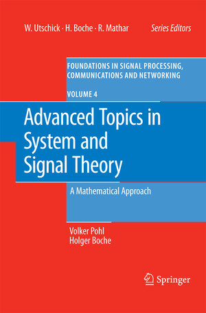 Buchcover Advanced Topics in System and Signal Theory | Volker Pohl | EAN 9783642036385 | ISBN 3-642-03638-4 | ISBN 978-3-642-03638-5