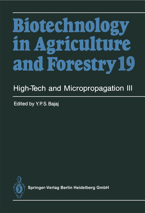 Buchcover High-Tech and Micropropagation III | Y. P. S. Bajaj | EAN 9783642081040 | ISBN 3-642-08104-5 | ISBN 978-3-642-08104-0