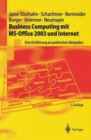 Buchcover Business Computing mit MS-Office 2003 und Internet | Anke Jaros-Sturhahn | EAN 9783642170140 | ISBN 3-642-17014-5 | ISBN 978-3-642-17014-0