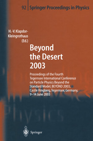 Buchcover Beyond the Desert 2003  | EAN 9783642185342 | ISBN 3-642-18534-7 | ISBN 978-3-642-18534-2