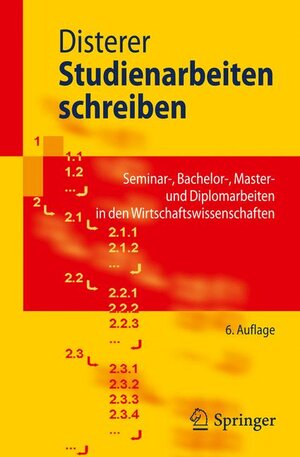 Buchcover Studienarbeiten schreiben | Georg Disterer | EAN 9783642211416 | ISBN 3-642-21141-0 | ISBN 978-3-642-21141-6