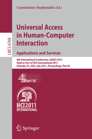 Buchcover Universal Access in Human-Computer Interaction. Applications and Services  | EAN 9783642216565 | ISBN 3-642-21656-0 | ISBN 978-3-642-21656-5