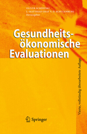 Buchcover Gesundheitsökonomische Evaluationen  | EAN 9783642216992 | ISBN 3-642-21699-4 | ISBN 978-3-642-21699-2