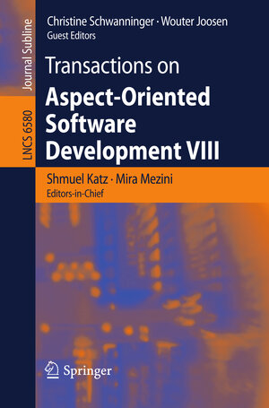 Buchcover Transactions on Aspect-Oriented Software Development VIII | EAN 9783642220302 | ISBN 3-642-22030-4 | ISBN 978-3-642-22030-2