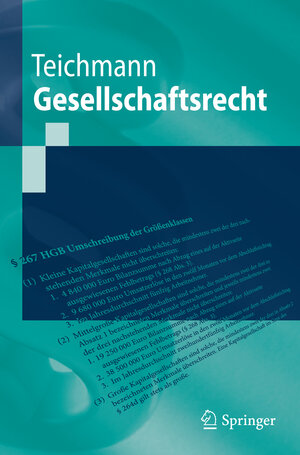 Buchcover Gesellschaftsrecht | Christoph Teichmann | EAN 9783642300820 | ISBN 3-642-30082-0 | ISBN 978-3-642-30082-0