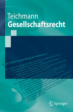 Buchcover Gesellschaftsrecht | Christoph Teichmann | EAN 9783642300837 | ISBN 3-642-30083-9 | ISBN 978-3-642-30083-7