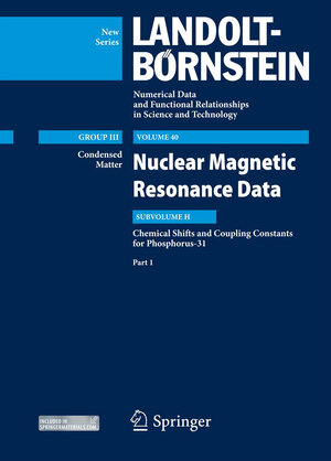 Buchcover P31-NMR data, Part 1 | EAN 9783642320682 | ISBN 3-642-32068-6 | ISBN 978-3-642-32068-2