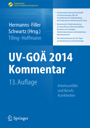 Buchcover UV-GOÄ 2014 Kommentar  | EAN 9783642413568 | ISBN 3-642-41356-0 | ISBN 978-3-642-41356-8
