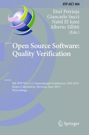 Buchcover Open Source Software: Quality Verification  | EAN 9783642427435 | ISBN 3-642-42743-X | ISBN 978-3-642-42743-5