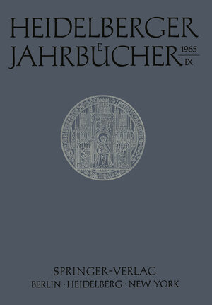 Buchcover Heidelberger Jahrbücher | Kenneth A. Loparo | EAN 9783642460210 | ISBN 3-642-46021-6 | ISBN 978-3-642-46021-0