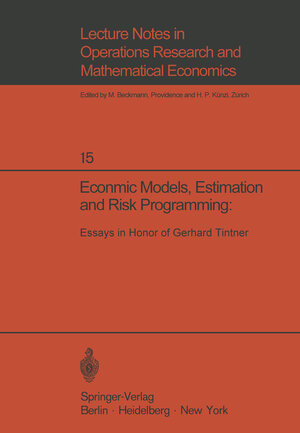 Buchcover Economic Models, Estimation and Risk Programming: Essays in Honor of Gerhard Tintner  | EAN 9783642461989 | ISBN 3-642-46198-0 | ISBN 978-3-642-46198-9