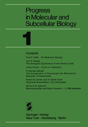 Buchcover Progress in Molecular and Subcellular Biology | B. W. Agranoff | EAN 9783642462009 | ISBN 3-642-46200-6 | ISBN 978-3-642-46200-9