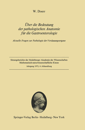 Buchcover Über die Bedeutung der pathologischen Anatomie für die Gastroenterologie | Wilhelm Doerr | EAN 9783642463037 | ISBN 3-642-46303-7 | ISBN 978-3-642-46303-7