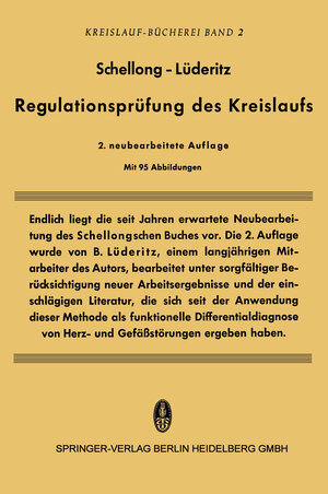 Buchcover Regulationsprüfung des Kreislaufs | Fritz Schellong | EAN 9783642491504 | ISBN 3-642-49150-2 | ISBN 978-3-642-49150-4