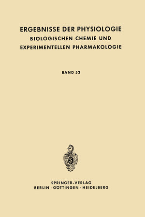 Buchcover Ergebnisse der Physiologie Biologischen Chemie und Experimentellen Pharmakologie  | EAN 9783642496042 | ISBN 3-642-49604-0 | ISBN 978-3-642-49604-2