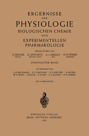 Buchcover Ergebnisse der Physiologie Biologischen Chemie und Experimentellen Pharmakologie  | EAN 9783642497735 | ISBN 3-642-49773-X | ISBN 978-3-642-49773-5