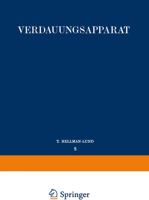 Buchcover Verdauungsapparat | T. Hellman | EAN 9783642512179 | ISBN 3-642-51217-8 | ISBN 978-3-642-51217-9