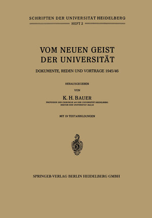 Buchcover Vom Neuen Geist der Universität  | EAN 9783642530890 | ISBN 3-642-53089-3 | ISBN 978-3-642-53089-0