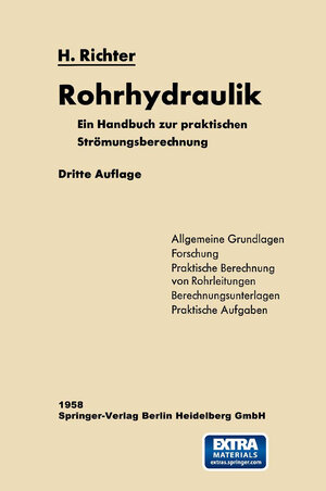 Buchcover Rohrhydraulik | Hugo Richter | EAN 9783642531927 | ISBN 3-642-53192-X | ISBN 978-3-642-53192-7