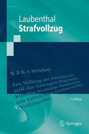 Buchcover Strafvollzug | Klaus Laubenthal | EAN 9783642548185 | ISBN 3-642-54818-0 | ISBN 978-3-642-54818-5