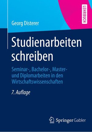 Buchcover Studienarbeiten schreiben | Georg Disterer | EAN 9783642553660 | ISBN 3-642-55366-4 | ISBN 978-3-642-55366-0
