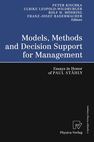 Buchcover Models, Methods and Decision Support for Management  | EAN 9783642576034 | ISBN 3-642-57603-6 | ISBN 978-3-642-57603-4