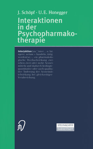 Buchcover Interaktionen in der Psychopharmakotherapie | J. Schöpf | EAN 9783642577123 | ISBN 3-642-57712-1 | ISBN 978-3-642-57712-3