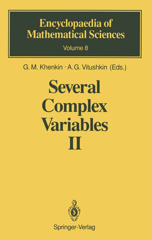 Buchcover Several Complex Variables II | EAN 9783642578823 | ISBN 3-642-57882-9 | ISBN 978-3-642-57882-3
