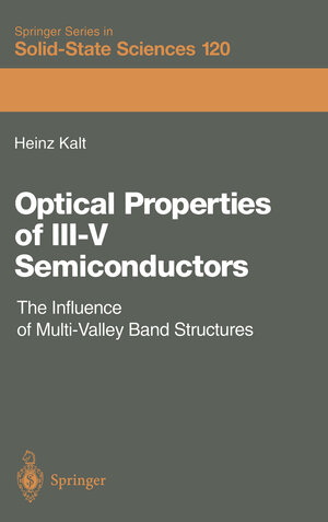 Buchcover Optical Properties of III–V Semiconductors | Heinz Kalt | EAN 9783642582844 | ISBN 3-642-58284-2 | ISBN 978-3-642-58284-4