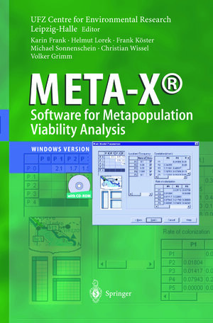 Buchcover META-X®-Software for Metapopulation Viability Analysis | Karin Frank | EAN 9783642629068 | ISBN 3-642-62906-7 | ISBN 978-3-642-62906-8