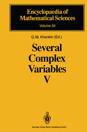 Buchcover Several Complex Variables V | EAN 9783642634338 | ISBN 3-642-63433-8 | ISBN 978-3-642-63433-8