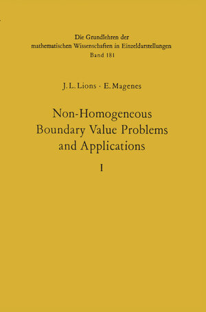 Buchcover Non-Homogeneous Boundary Value Problems and Applications | Jacques Louis Lions | EAN 9783642651618 | ISBN 3-642-65161-5 | ISBN 978-3-642-65161-8