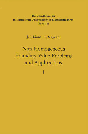 Buchcover Non-Homogeneous Boundary Value Problems and Applications | Jacques Louis Lions | EAN 9783642651632 | ISBN 3-642-65163-1 | ISBN 978-3-642-65163-2