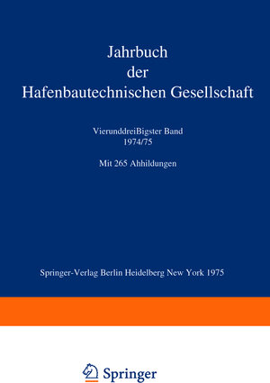 Buchcover Jahrbuch der Hafenbautechnischen Gesellschaft | Arved Bolle | EAN 9783642661549 | ISBN 3-642-66154-8 | ISBN 978-3-642-66154-9