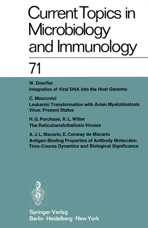 Buchcover Current Topics in Microbiology and Immunology / Ergebnisse der Mikrobiologie und Immunitätsforschung | W. Arber | EAN 9783642661938 | ISBN 3-642-66193-9 | ISBN 978-3-642-66193-8