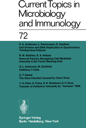 Buchcover Current Topics in Microbiology and Immunology / Ergebnisse der Mikrobiologie und Immunitätsforschung | W. Arber | EAN 9783642662898 | ISBN 3-642-66289-7 | ISBN 978-3-642-66289-8