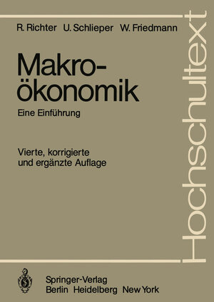 Buchcover Makroökonomik | Rudolf Richter | EAN 9783642682261 | ISBN 3-642-68226-X | ISBN 978-3-642-68226-1